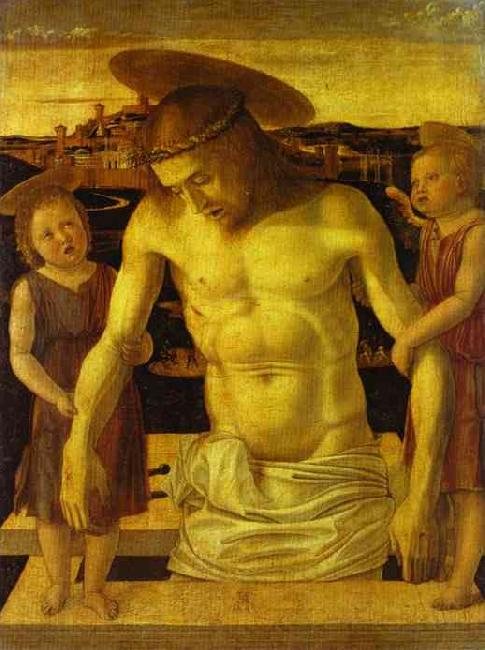 Giovanni Bellini Dead Christ Supported by Angels Norge oil painting art